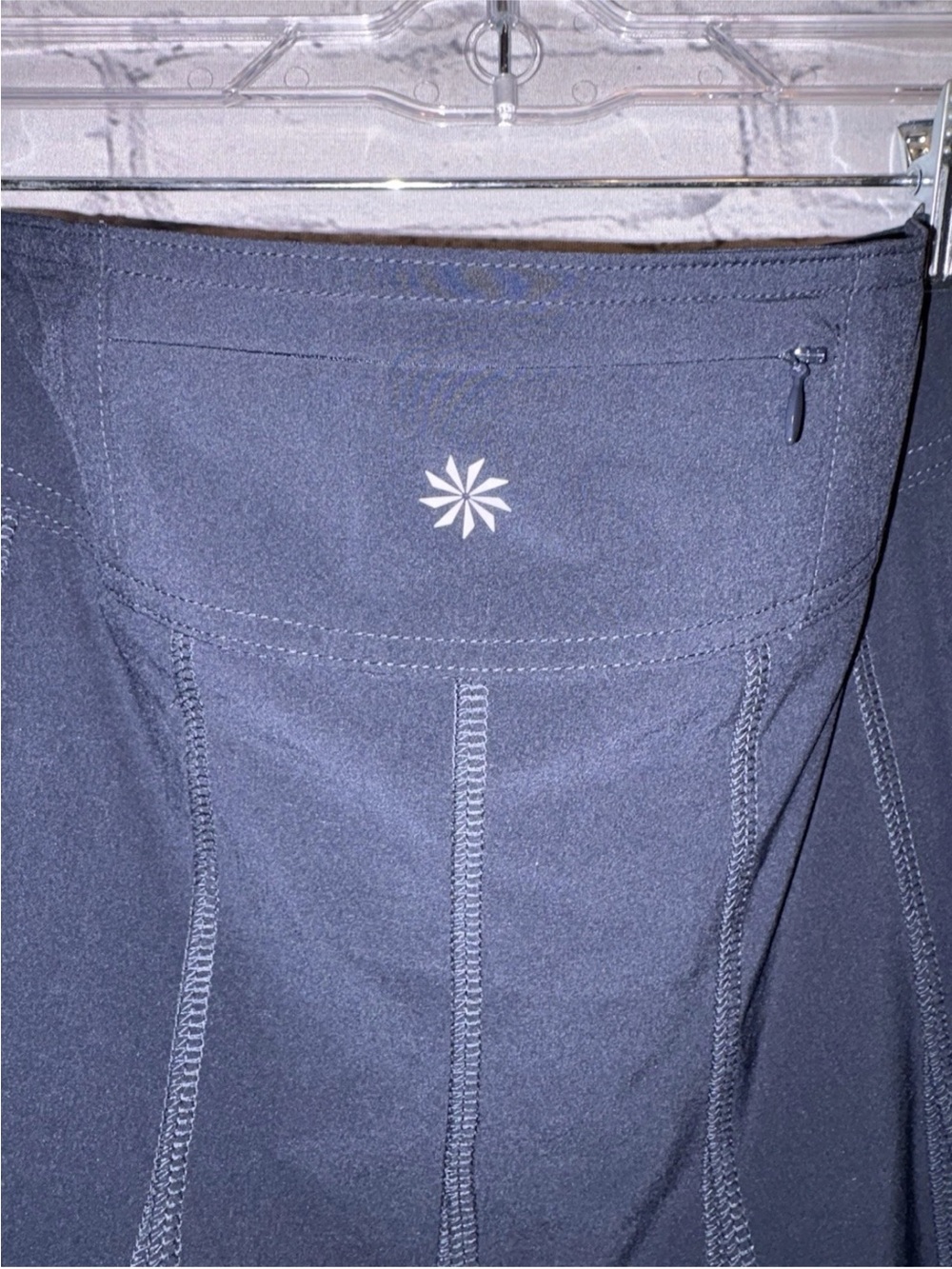 Athleta Wear About Skort Skirt With Shorts Navy Blue Athletic Sz 12 Travel - Picture 4 of 9